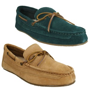 clarks suede men's moccasin slippers