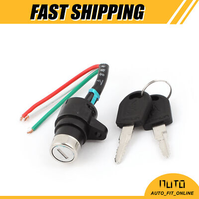 Wires Electric Bike Ignition Switch Lock Keys Custom for