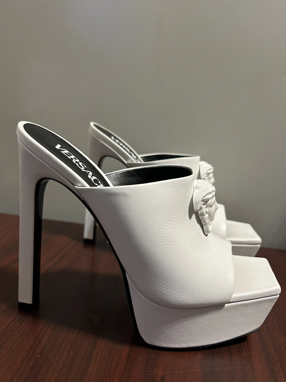 Versace decolte bianche Medusa platform EU39 US9