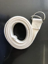 Gaiam Yoga Strap 6' x 1.5" Cotton, Natural, Deepen Stretches 