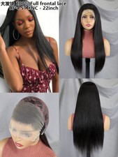 200 Density 13x4 Lace Frontal Wig 22 Inch Black Straight Human Hair Wig