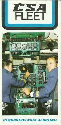 1980s CSA CZECHOSLOVAK AIRLINES FLEET PROFILE BROCHURE IL62 TU134 YAK40
