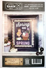 Chalk It Up! BOM APRIL Buttermilk Basin Primitive Folk Art Wool Applique Pattern