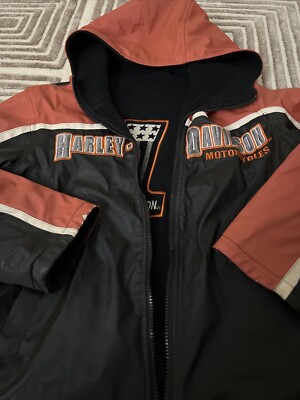 Harley Davidson Motorcycles 8/10 Reversible Full Zipper Jacket