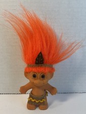 Thanksgiving Native American Indian Troll Doll 3" Vintage
