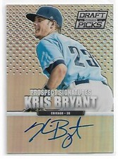 KRIS BRYANT 2013 PANINI SILVER PRIZM DRAFT PICKS REFRACTOR AUTO RC