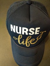 Nurses Life Netted Hat Navy Made In China One Size Fits Most