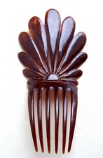 Victorian faux tortoiseshell hair comb - NO US IMPORT FEES