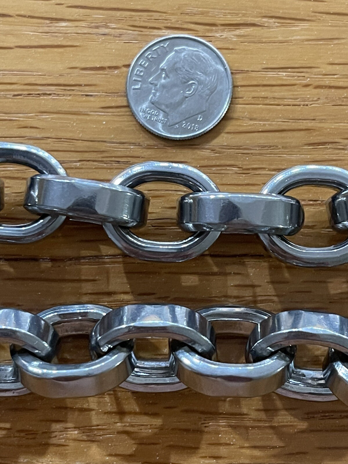 EDC Biker Wallet Chain, Heavy Duty Stainless Steel Fat Link Chain, 25 ...
