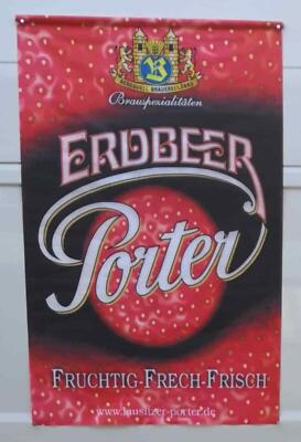 Erdbeer Porter Banner, Werbebanner, Deko, ca. 0,80 x 1,20,  Bar, Kneipe