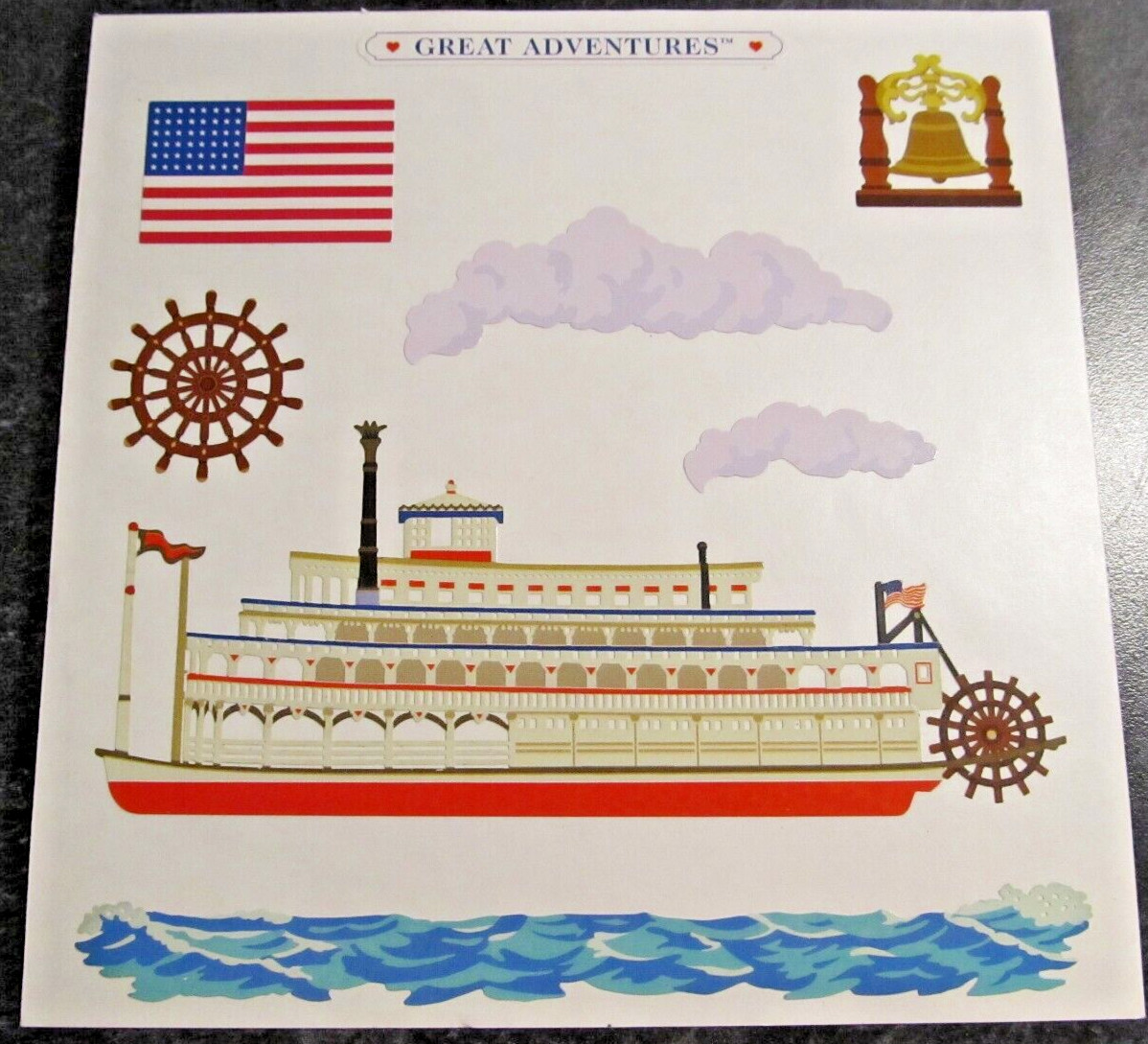 8 Mrs Grossman Vintage Great Adventures 6x6 Blocks Stickers Riverboat Stagecoach