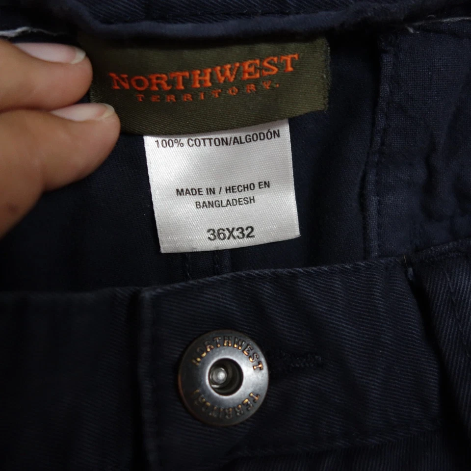 Pantalones de mezclilla Northwest Territory para hombre 36 X 32 azul tiro medio pierna recta algodón Foto 2 de 4