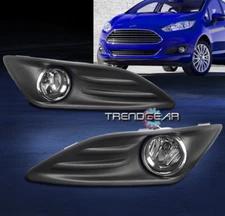 2014-2018 FORD FIESTA BUMPER DRIVING FOG LIGHT LAMP CHROME W/BULB+COVER+HARNESS