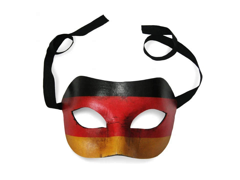VENETIAN Masquerade Mask Colombina German Flag Vintage Look handcrafted in Italy - Image 3 of 3