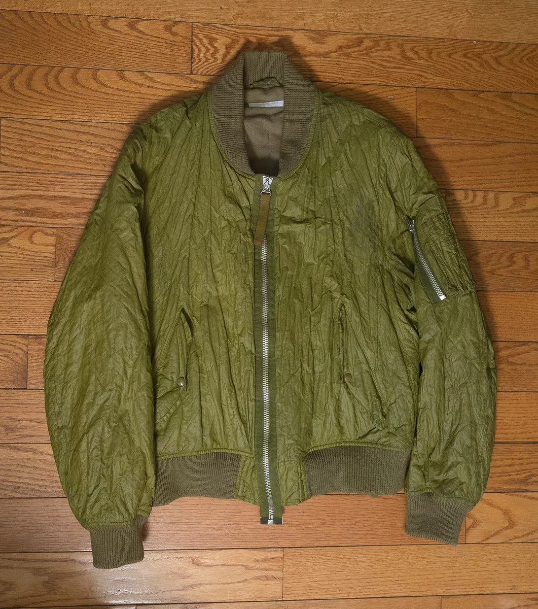 Helmut Lang Archive Rubberized MA-1 Bomber Jacket | eBay