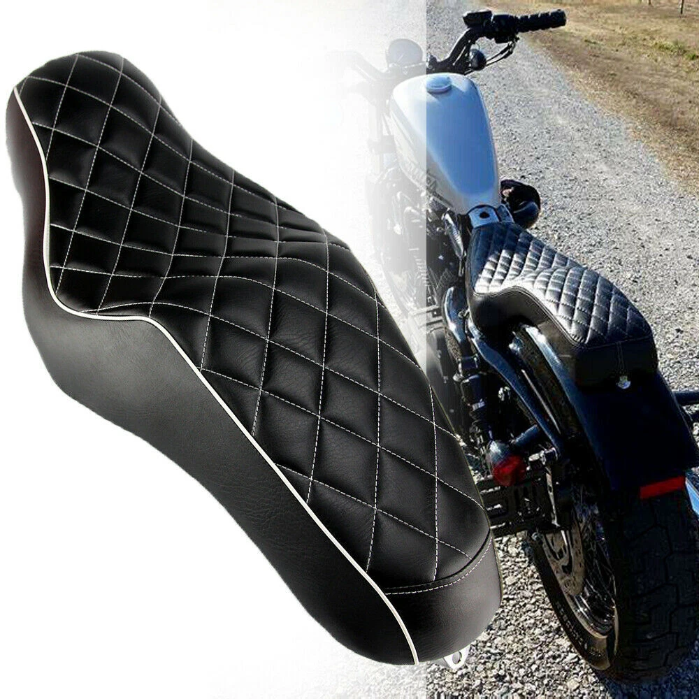 Driver Passenger Two Up Seat Black For Harley Sportster 883 1200