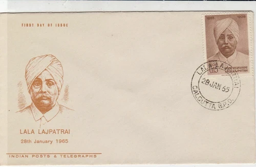 India 1965 Celebrating Lala Lajpatrai Illust Cancel & Stamp FDC Cover Ref 34750