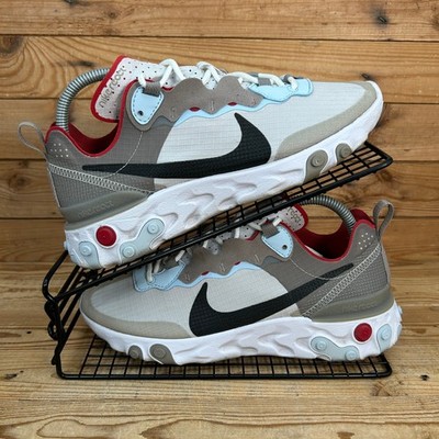 Nike Turnschuhe Damen UK 6 React Element 55 Enigma Stone Celestine Blau Laufschuhe