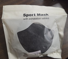Sport Mask With Exhalation Valves- Black