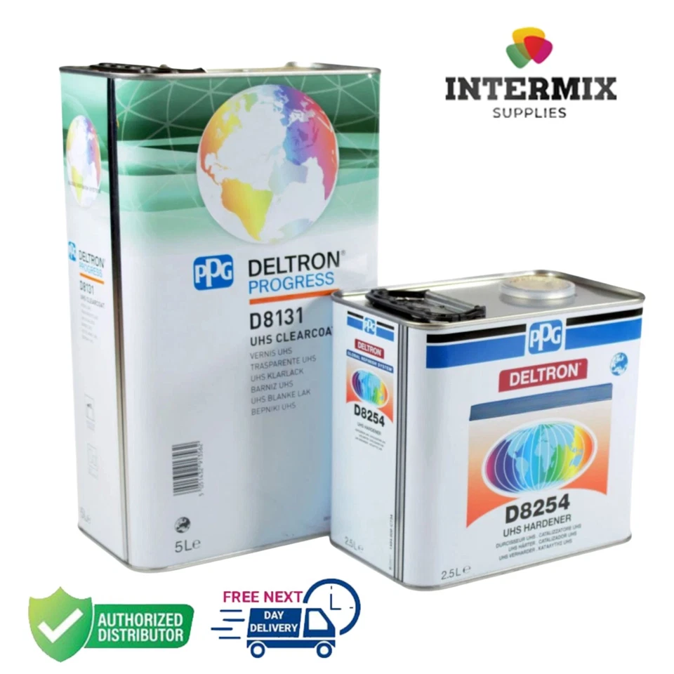 PPG DELTRON D8131 UHS CLEARCOAT & D8254 HARDENER KIT 7.5LTR - Image 3 of 3