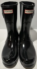 Hunter Original Tall Rain Boots Black WFS1000RGL Women’s Size 7 With Inner Sock