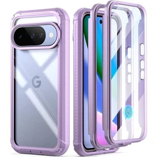 For Google Pixel 10 / 10 Pro 5G Case Poetic Built-in Screen Rugged Cover Purple