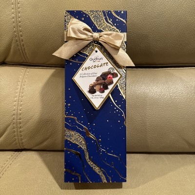 Gudrun Tall Tower Assorted Belgian Chocolates 18.8 oz - Blue,  NEW