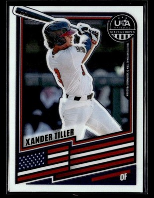 2026 Panini Stars & Stripes Prizm USA Baseball #151 Xander Tiller