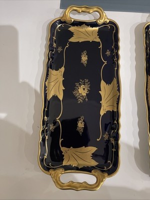 Weimar Cobalt/GOLD JUTTA 15 Porcelain (1) Cake/Fruit Platter/PLATE-brand New