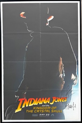 Harrison Ford, Shia LeBouf, Indiana Jones Kristallschädel handsigniertes Poster & Echtheitszertifikat