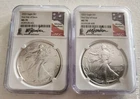 One 1  2022 $1 American Silver Eagle NGC MS70 FDI Michael Gaudioso Flag LabelT2