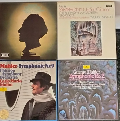 Mahler Sinfonien Komplett Lot 4 Einzelboxen Abbado Giulini Chicago LSO 8 LP