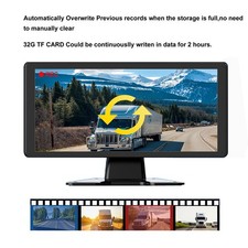 10" IPS Quad Monitor DVR 5 Backup Camera Multi Media For Truck Trailer RV Bus