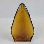 Vintage Art Glass Sculpture Amber Brown Modernist Blenko? Scandinavian?