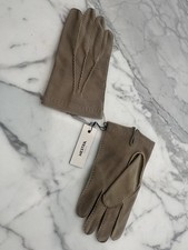 Men  s Hestra NWT Goatskin Chamois Unlined Gloves Size 10 185 Natural Grey