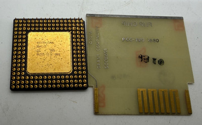 Intel i486 DX Processor Chip,  Grant Continuity Card