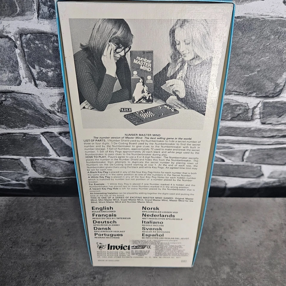 Vintage 1976 Number Mastermind Game Invicta Plastics Complete & Original - Image 2 of 4