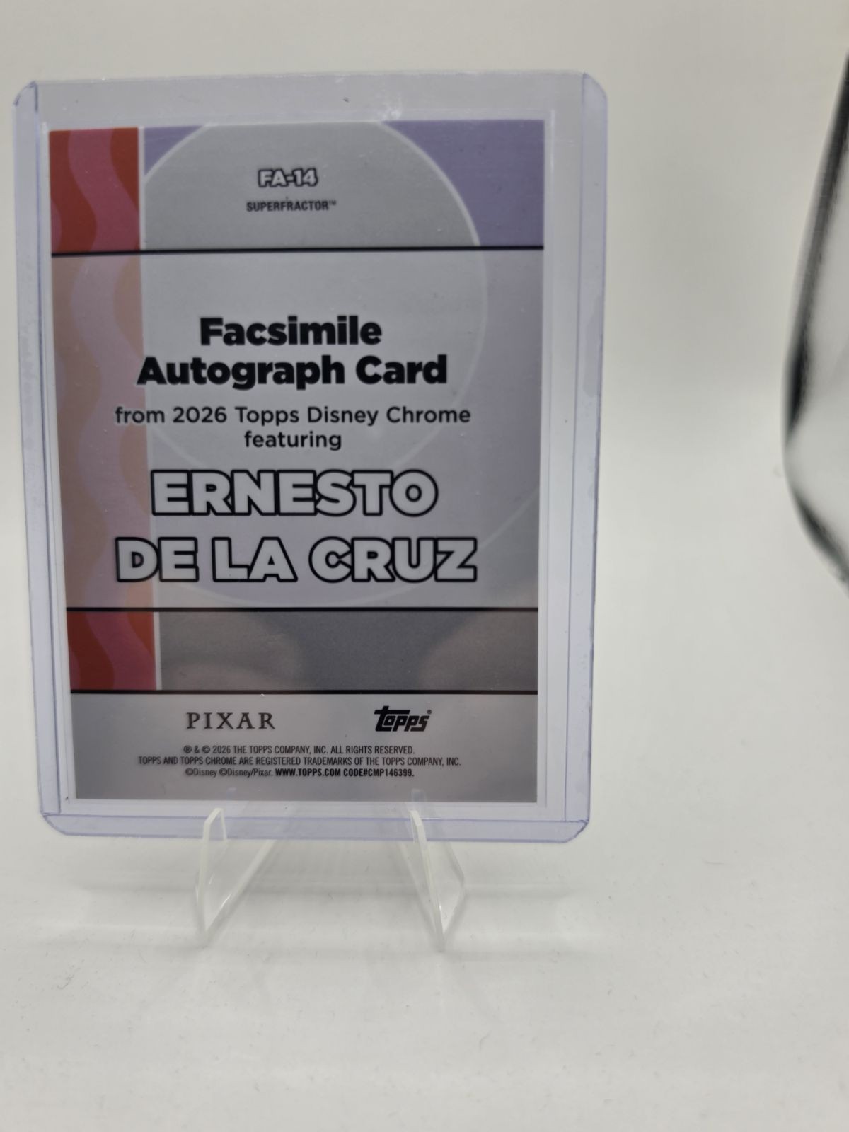 2026 Topps Chrome Disney - Facsimile Auto Ernesto De La Cruz 1/1 Superfractor view 10