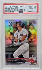 2017 Bowman BOBBY DALBEC Chrome Refractor Rookie Card PSA 10 Gem Mint. rookie card picture