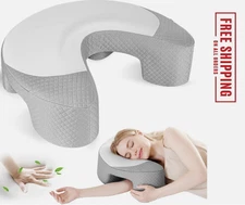 Side Sleeper Pillow with Arm Hole, Upgraded Shoulder Relief System for Neck Pain