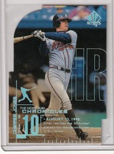 1999 SP Auth HR27 Chipper Jones  HR Chronicles Die Cut  /70