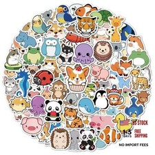 Animal Stickers for Kids - Cute Water Bottle Stickers - Party Favors 100 Pcs