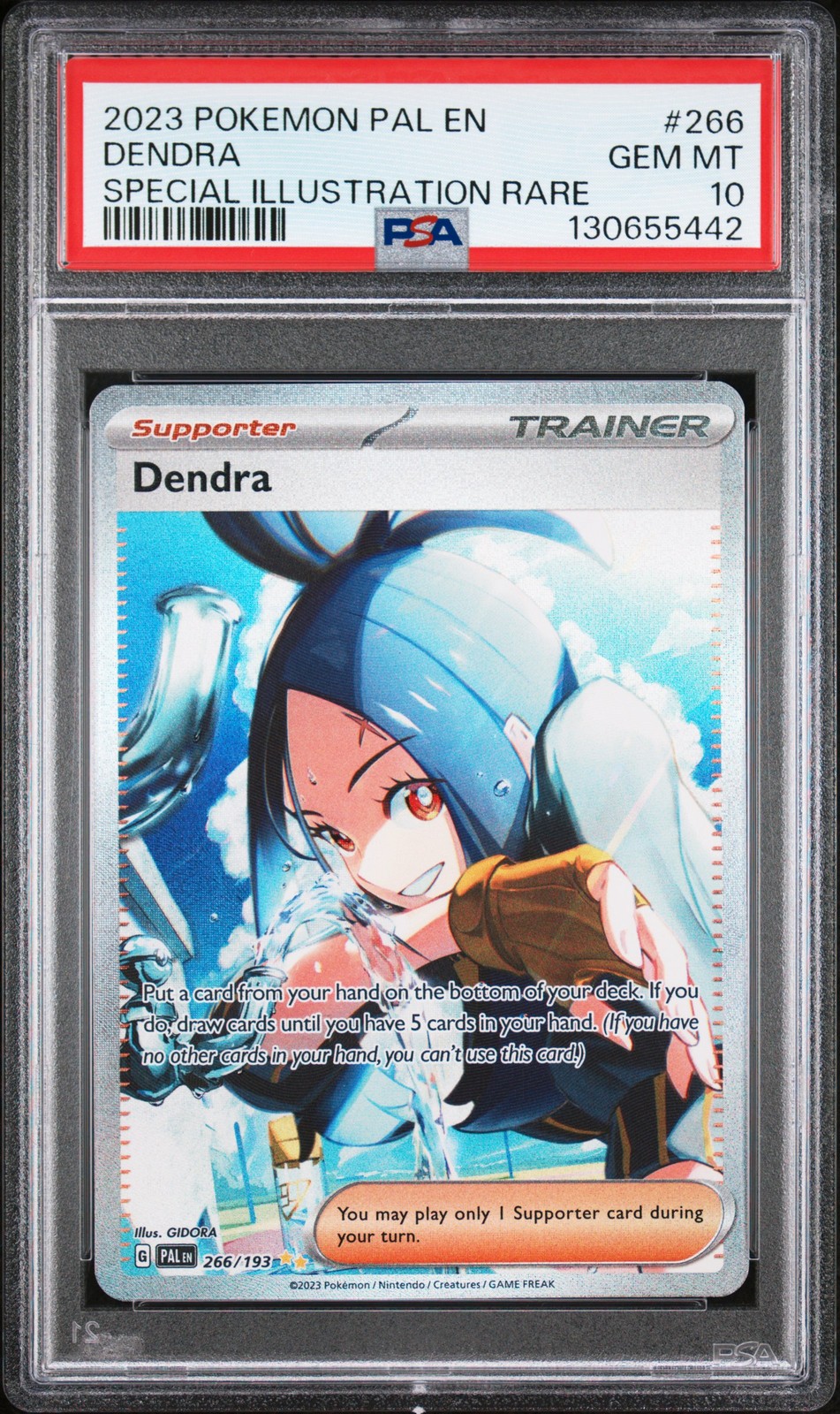 Dendra Paldea Evolved 266 Special Illustration Rare PSA 10 GEM MINT Pokemon