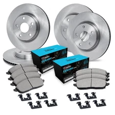 For Mercedes-Benz E500 04-05 eLINE Series Front & Rear Brake Kit w Ceramic Pads
