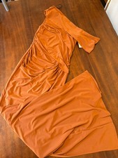 Women’s Camel Windsor Medium Dress Long One Shoulder New With Tags