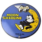 Vintage Moon Eyes Sign - Speed Equipment Felix the Cat Porcelain Gas Pump Sign