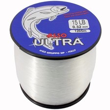 Asso Ultra Mono - 4oz Spool - 15lb - Clear - 1205m - 0.32mm - Sea Fishing Line