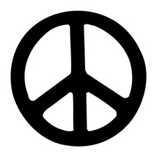 Peace Sign Love Hippy Hippie Decal Sticker Black Die Cut Vinyl