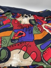 Miro Galleria rare bold scarf, asbtract artistic print, large square