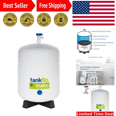 #ad 3 Gallon RO Expansion Tank – Compact Reverse Osmosis Water Storage Pressure T... $68.39
